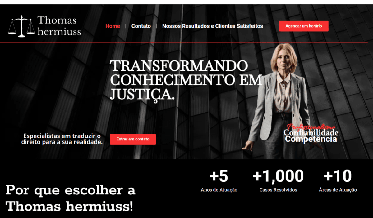 Site Completo para Advogados: Captação, Agendamento e Comunicação Direta(Personalizamos para o seu negócio)