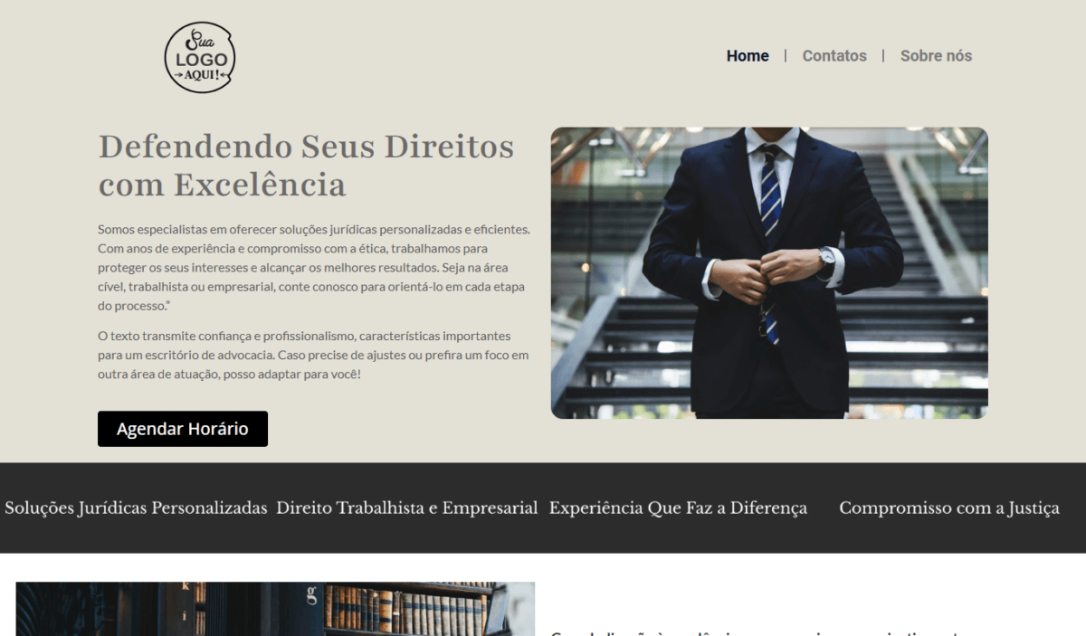 Site Profissional para Advogados com Captação de Leads(Personalizamos para o seu negócio)